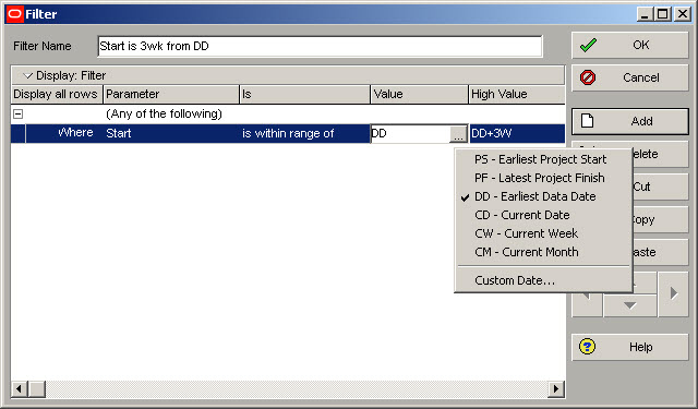 Using Primavera P6 Filters On Export To Excel