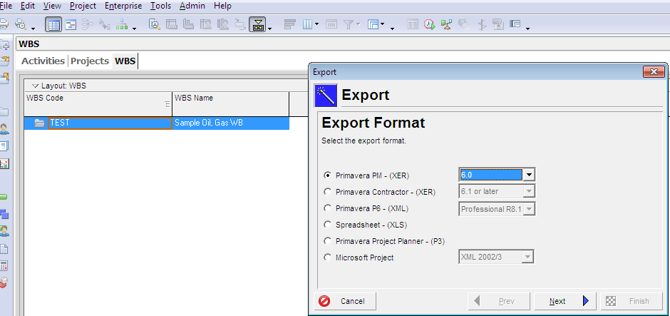 Using Primavera's .Xer File Parser