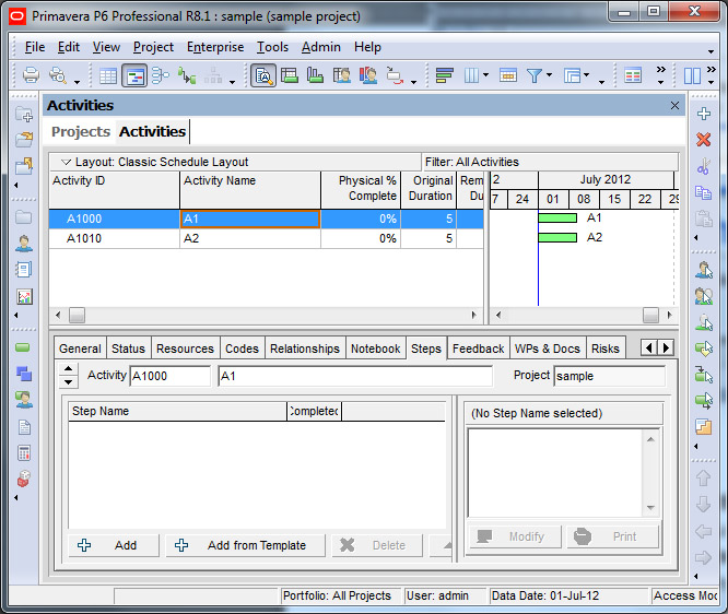 Primavera P6 Physical Percent Complete Tutorial