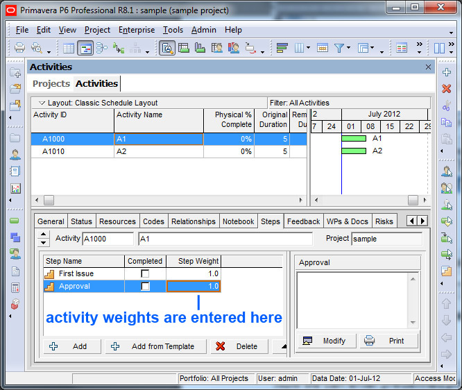 Primavera P6 Physical Percent Complete Tutorial