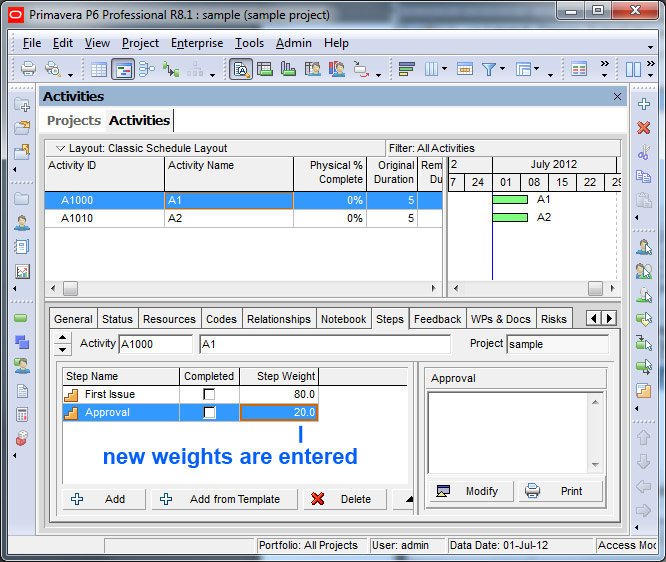 Primavera P6 Physical Percent Complete Tutorial