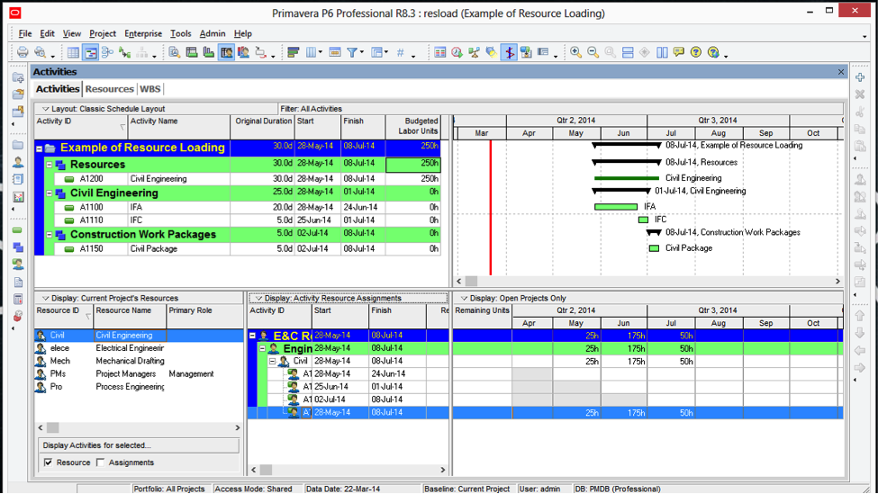 Setting Up LOEs and Resource Loading Them