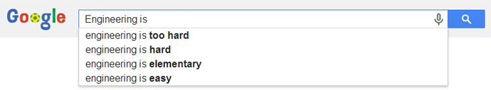 Google autocomplete Engineering is