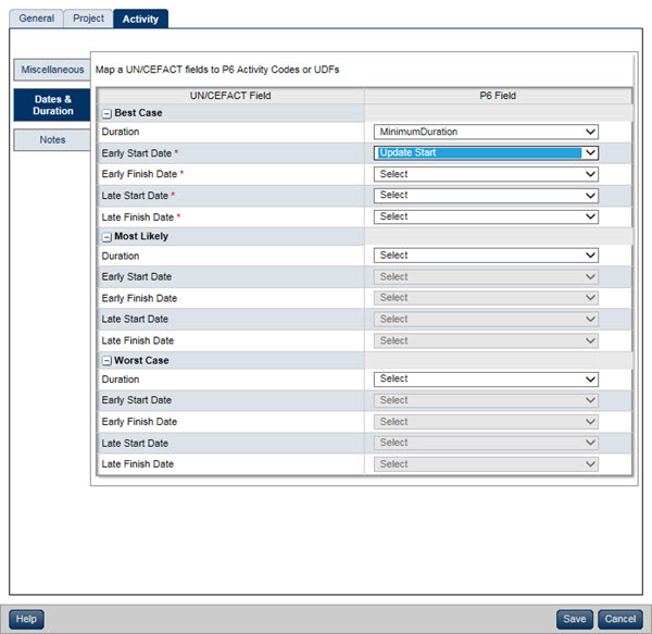 primavera p6 un/cefact support version 15.1