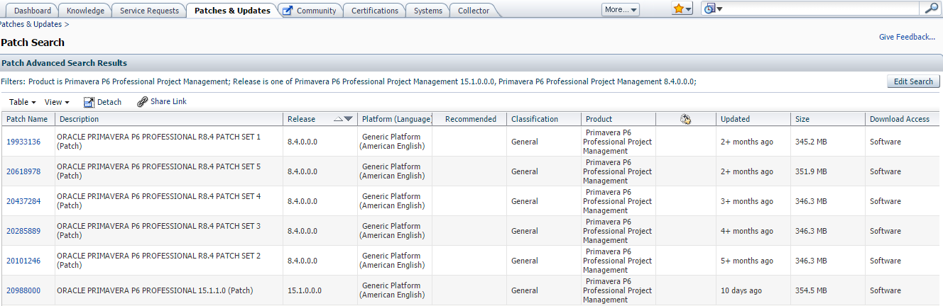 Primavera P6 Software Bugs: How To Find The Latest Patches