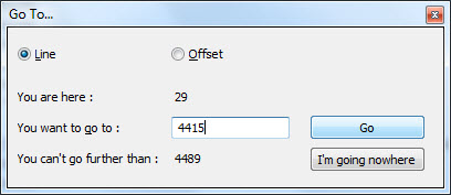 goto line notepad++