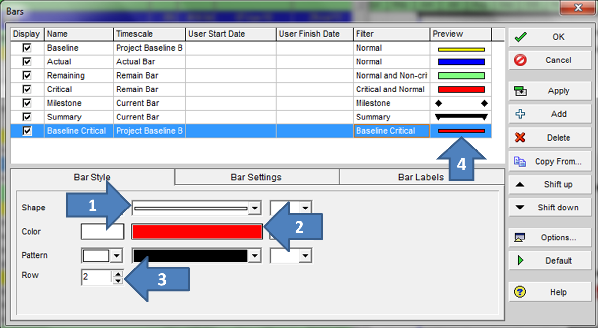 How to Display A Baselines Critical Path P6