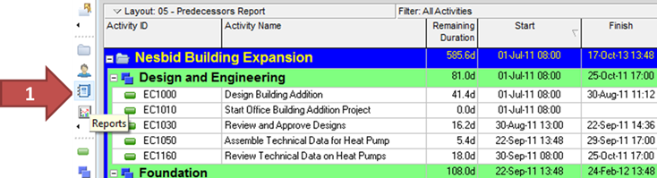 How To Create a Predecessors Report in Primavera P6