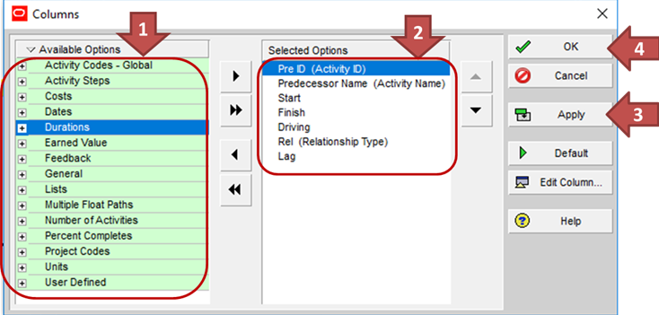 How To Create a Predecessors Report in Primavera P6