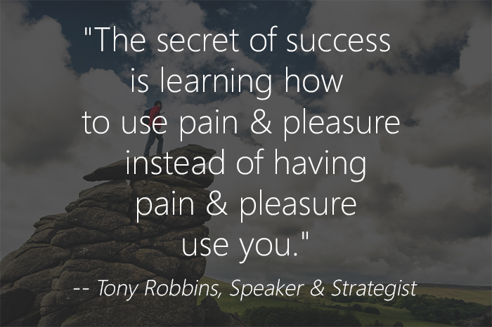 pain & pleasure Tony Robbins quote