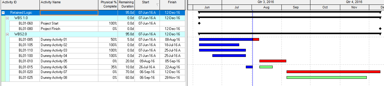 Out-of-Sequence Activities in Primavera P6 Professional