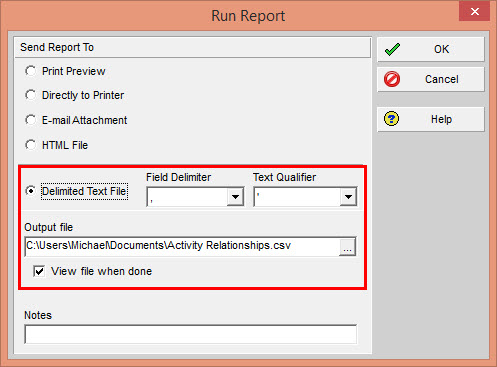 save a primavera p6 report to csv