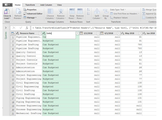 Importing a CSV File into Excel Using Power Query Step 10