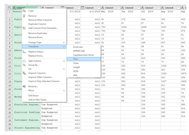 Importing a CSV File into Excel Using Power Query Step 5