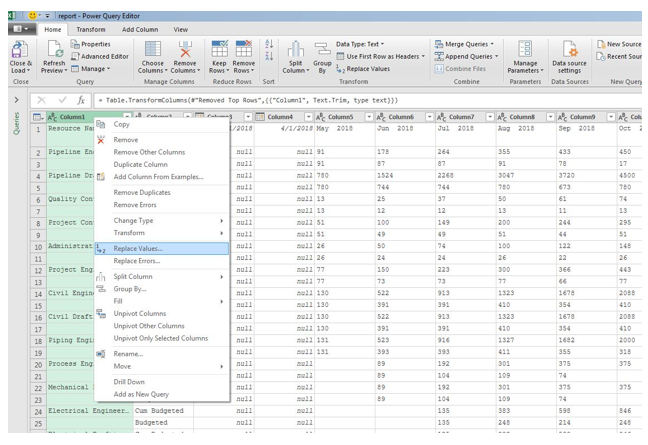 Importing a CSV File into Excel Using Power Query Step 6