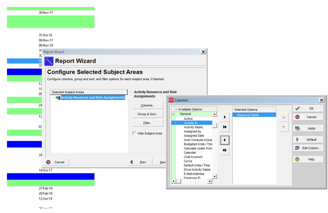 Use Excel Power Query To Graph P6 Data - step 3