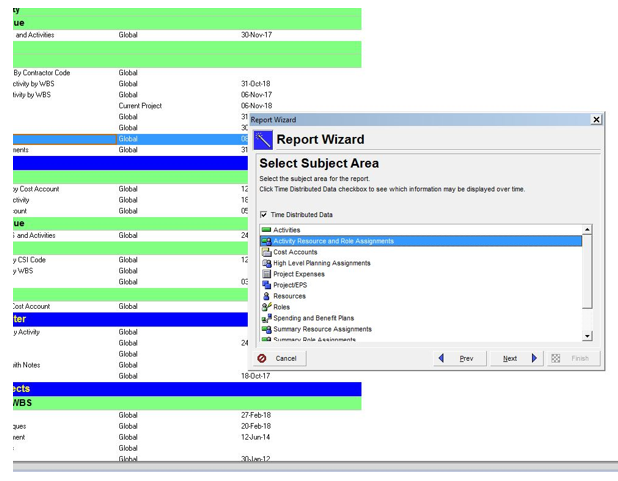 Use Excel Power Query To Graph P6 Data - step 2