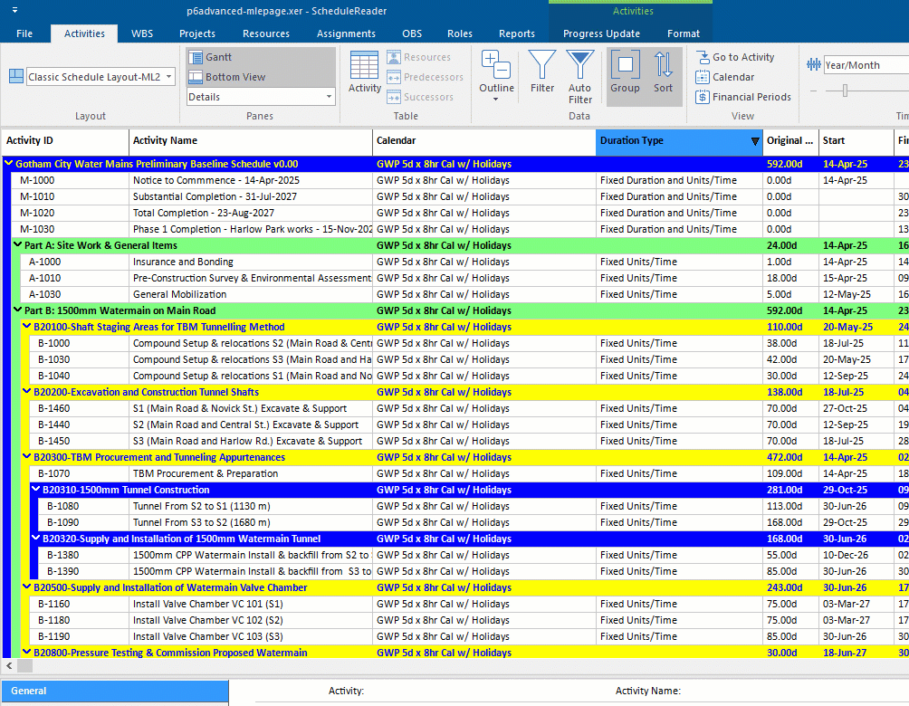 how to autofilter in schedulereader