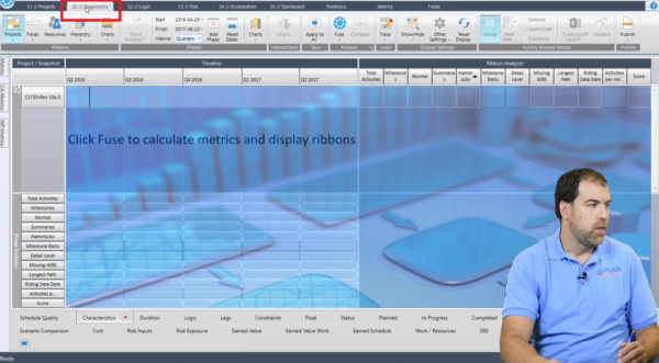 select the diagnostics screen