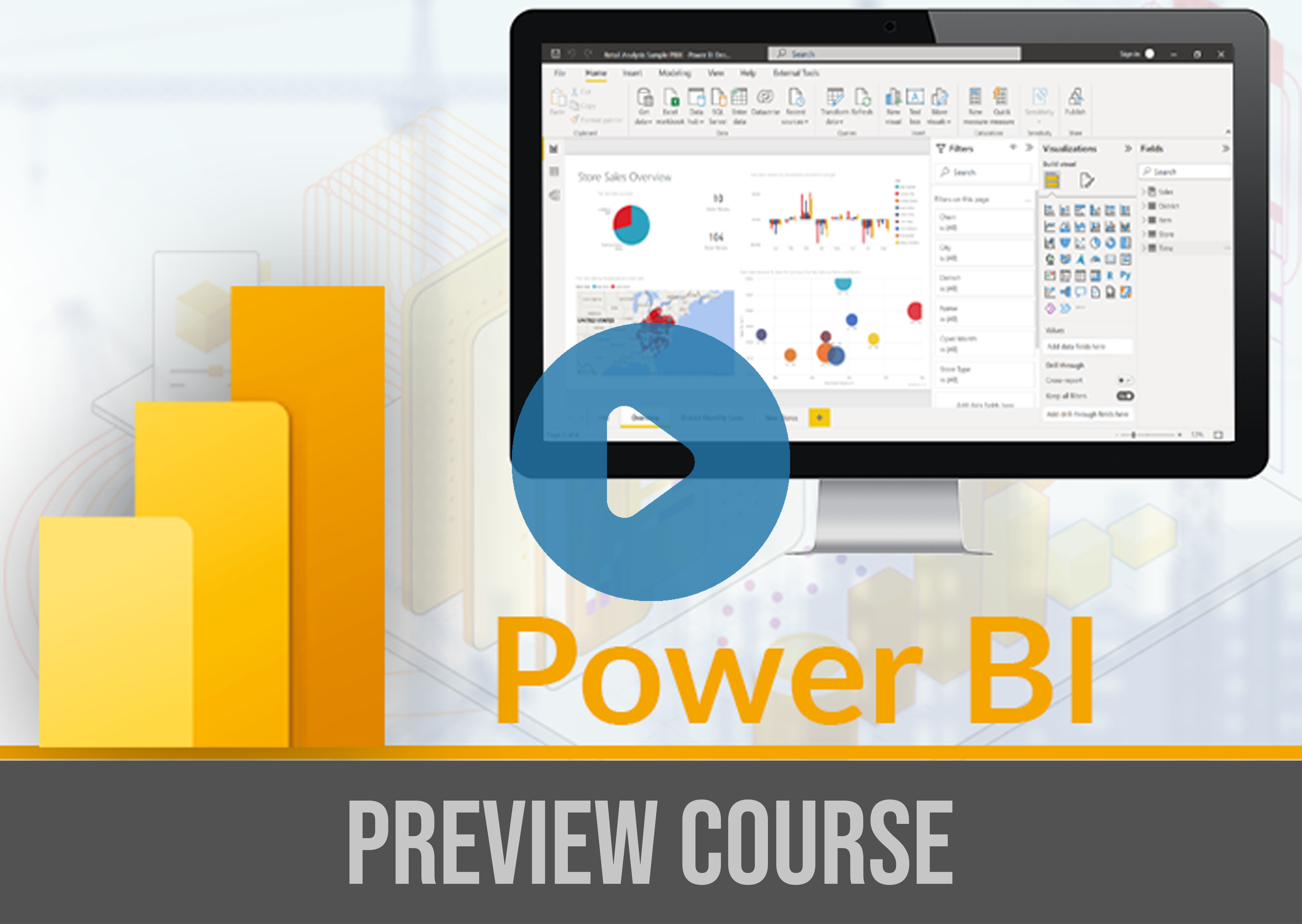 power bi foundations online course preview