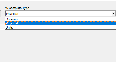 percent complete