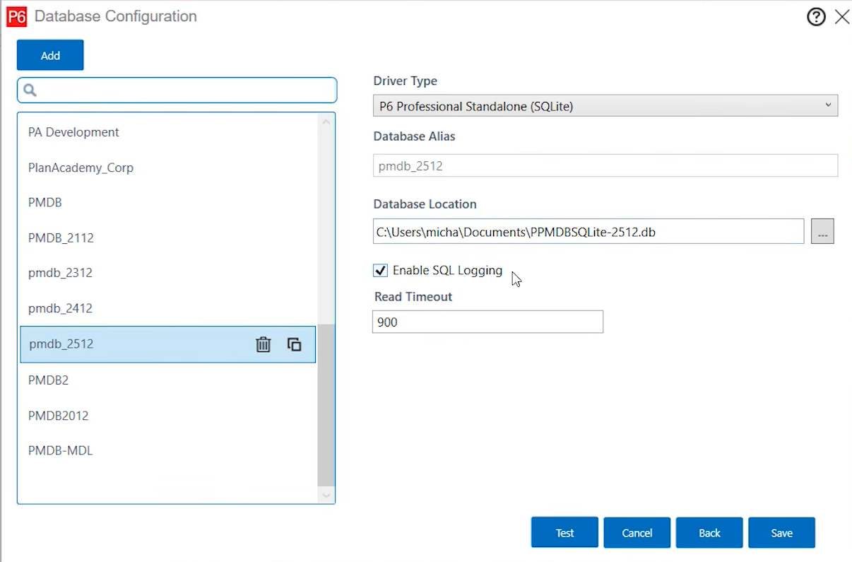 version 25.12 sql logging